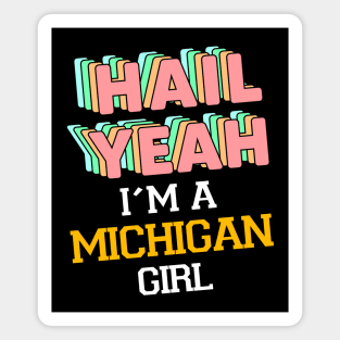 michigan girl retro Magnet